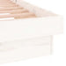 Cadru de pat cu LED, alb, 160x200 cm, lemn masiv - WALTI WALTI