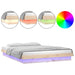 Cadru de pat cu LED, 200x200 cm, lemn masiv - WALTI WALTI