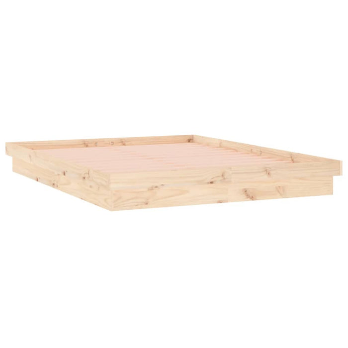 Cadru de pat cu LED, 200x200 cm, lemn masiv - WALTI WALTI