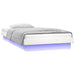 Cadru de pat cu LED mic single, alb, 75x190 cm, lemn masiv - WALTI WALTI