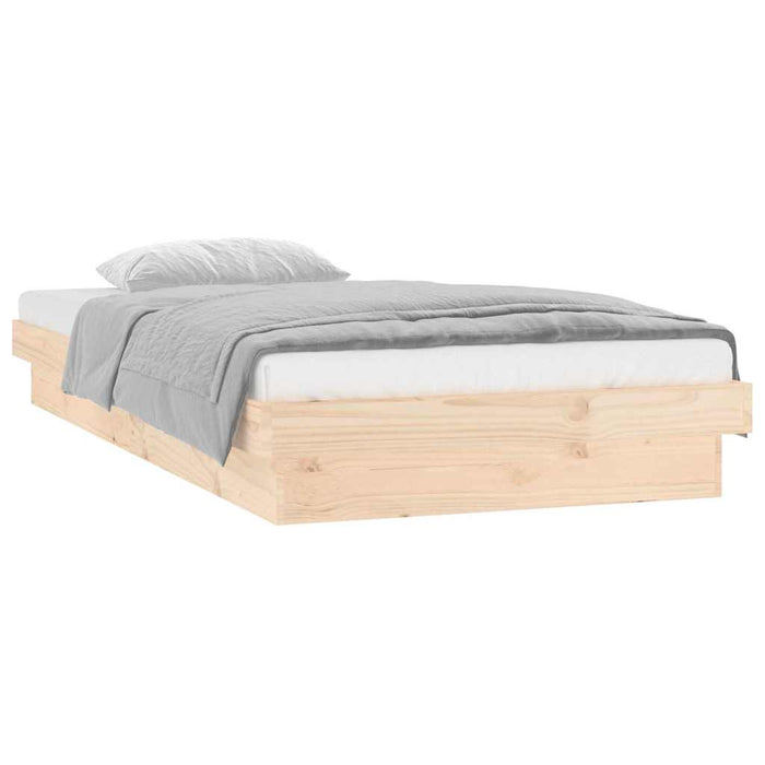 Cadru de pat cu LED, Single, 90x190 cm, lemn masiv - WALTI WALTI