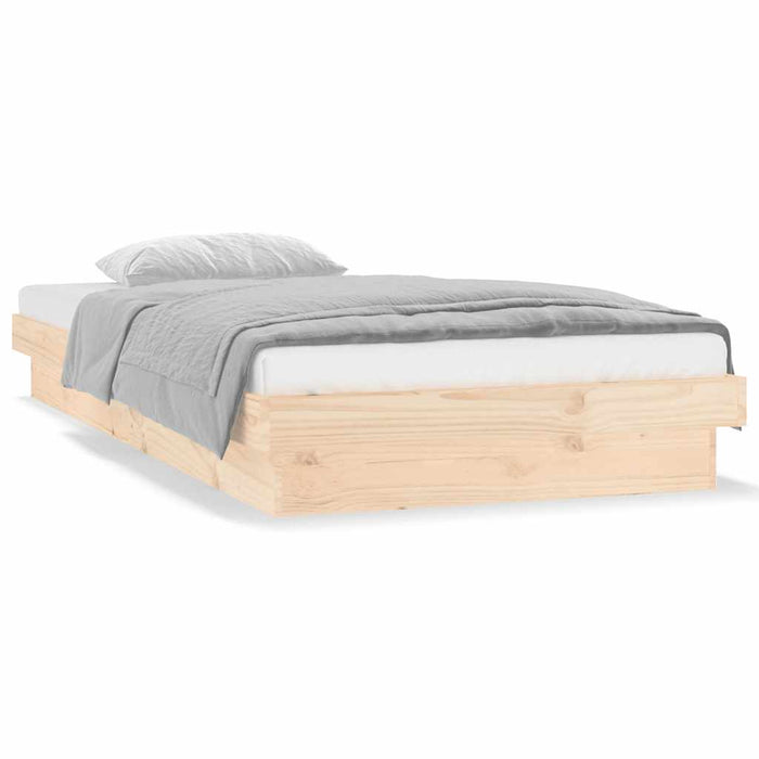 Cadru de pat cu LED, Single, 90x190 cm, lemn masiv - WALTI WALTI