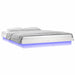 Cadru de pat cu LED mic dublu, alb, 120x190 cm, lemn masiv - WALTI WALTI