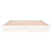 Cadru de pat cu LED mic dublu, alb, 120x190 cm, lemn masiv - WALTI WALTI