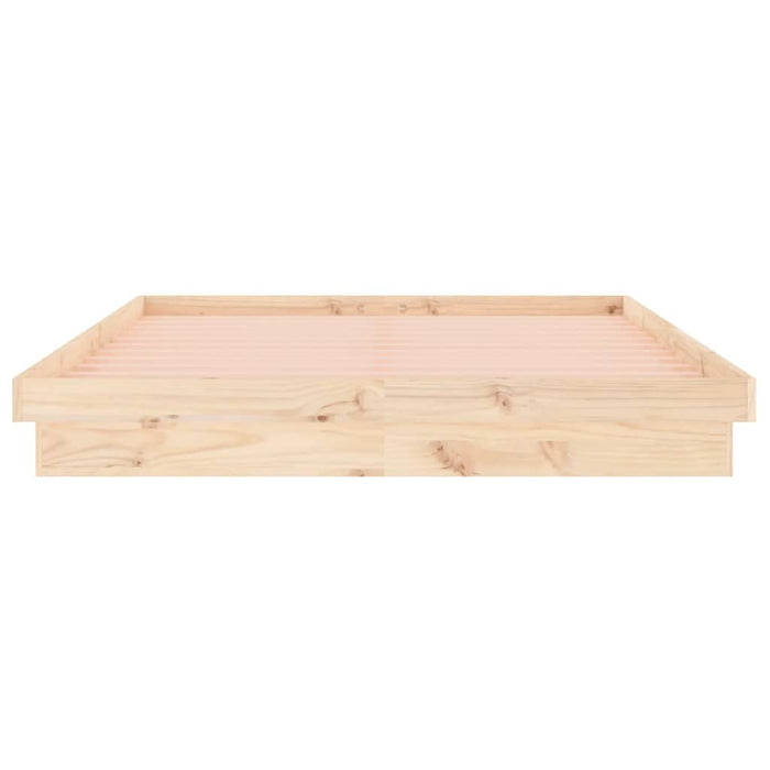 Cadru de pat cu LED, 140x190 cm, lemn masiv - WALTI WALTI