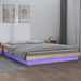 Cadru de pat cu LED, 140x190 cm, lemn masiv - WALTI WALTI