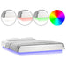 Cadru de pat cu LED, alb, 140x190 cm, lemn masiv - WALTI WALTI