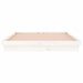 Cadru de pat cu LED, alb, 140x190 cm, lemn masiv - WALTI WALTI