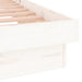 Cadru de pat cu LED, alb, 140x190 cm, lemn masiv - WALTI WALTI