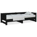 Pat extensibil de zi, negru, 2x(90x200) cm, lemn masiv pin - WALTI WALTI