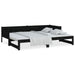 Pat extensibil de zi, negru, 2x(90x200) cm, lemn masiv pin - WALTI WALTI