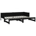 Pat extensibil de zi, negru, 2x(90x200) cm, lemn masiv pin - WALTI WALTI