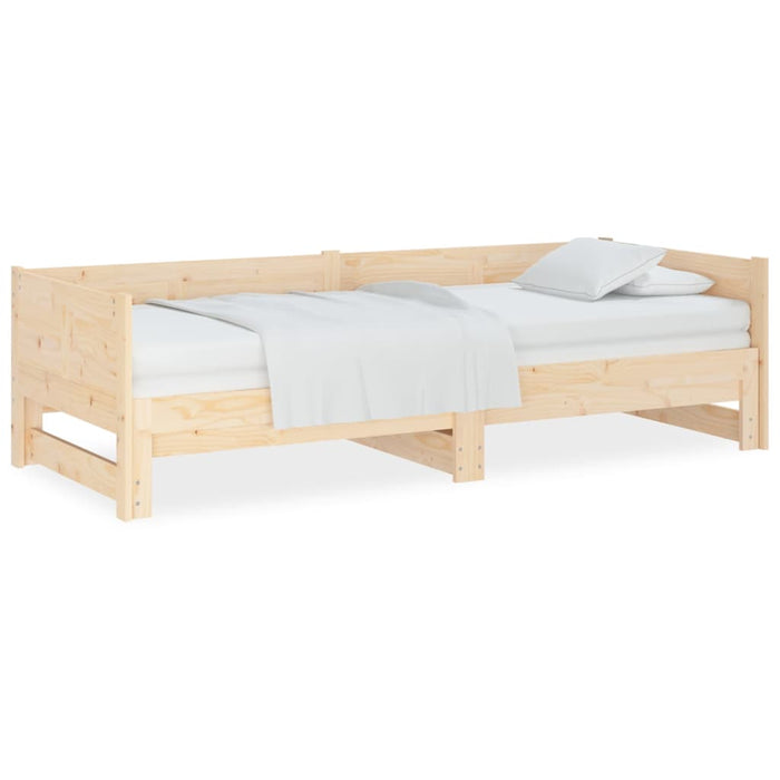 Pat extensibil de zi, 2x(90x190) cm, lemn masiv de pin WALTI