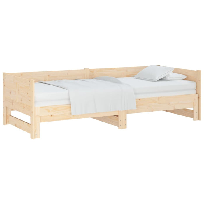 Pat extensibil de zi, 2x(90x190) cm, lemn masiv de pin WALTI