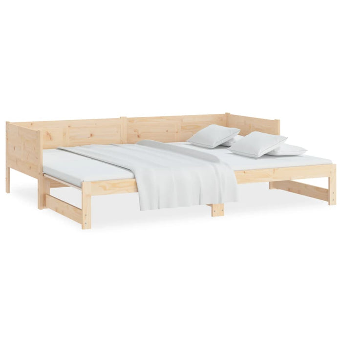 Pat extensibil de zi, 2x(90x190) cm, lemn masiv de pin WALTI