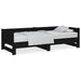 Pat extensibil de zi, negru, 2x(90x190) cm, lemn masiv pin - WALTI WALTI