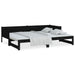 Pat extensibil de zi, negru, 2x(90x190) cm, lemn masiv pin - WALTI WALTI