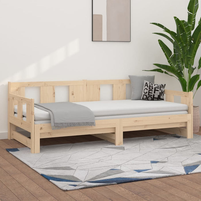 Pat extensibil de zi, 2x(90x190) cm, lemn masiv de pin - WALTI WALTI