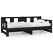 Pat extensibil de zi, negru, 2x(90x190) cm, lemn masiv pin - WALTI WALTI