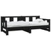 Pat extensibil de zi, negru, 2x(90x190) cm, lemn masiv pin - WALTI WALTI