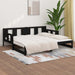 Pat extensibil de zi, negru, 2x(90x190) cm, lemn masiv pin - WALTI WALTI