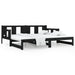 Pat extensibil de zi, negru, 2x(90x190) cm, lemn masiv pin - WALTI WALTI