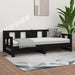 Pat extensibil de zi, negru, 2x(90x190) cm, lemn masiv pin - WALTI WALTI