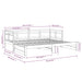 Pat de zi extensibil, 2x(80x200) cm, lemn masiv de pin - WALTI WALTI