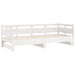 Pat de zi extensibil, alb, 2x(80x200) cm, lemn masiv de pin - WALTI WALTI