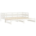 Pat de zi extensibil, alb, 2x(80x200) cm, lemn masiv de pin - WALTI WALTI