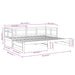 Pat de zi extensibil, alb, 2x(80x200) cm, lemn masiv de pin - WALTI WALTI