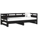 Pat de zi extensibil, negru, 2x(80x200) cm, lemn masiv de pin - WALTI WALTI