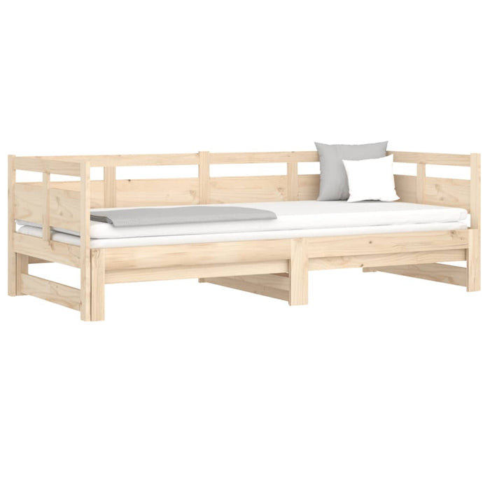 Pat de zi extensibil, 2x(90x190) cm, lemn masiv de pin WALTI