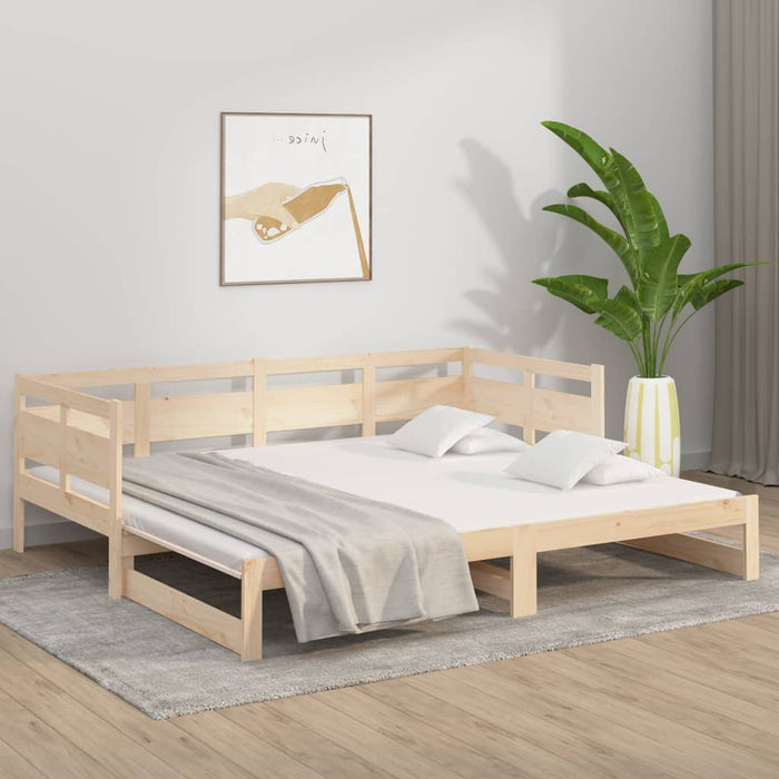 Pat de zi extensibil, 2x(90x190) cm, lemn masiv de pin WALTI