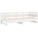 Pat de zi extensibil, alb, 2x(90x190) cm, lemn masiv de pin - WALTI WALTI