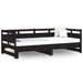 Pat de zi extensibil, negru, 2x(90x190) cm, lemn masiv de pin - WALTI WALTI