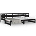 Pat de zi extensibil, negru, 2x(90x190) cm, lemn masiv de pin - WALTI WALTI