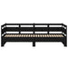 Pat de zi extensibil, negru, 2x(90x190) cm, lemn masiv de pin - WALTI WALTI
