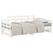 Pat extensibil de zi, alb, 2x(90x200) cm, lemn masiv de pin - WALTI WALTI