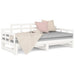 Pat extensibil de zi, alb, 2x(90x200) cm, lemn masiv de pin - WALTI WALTI