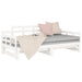 Pat extensibil de zi, alb, 2x(90x200) cm, lemn masiv de pin - WALTI WALTI