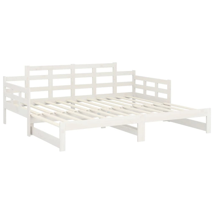 Pat extensibil de zi, alb, 2x(90x200) cm, lemn masiv de pin - WALTI WALTI