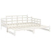 Pat extensibil de zi, alb, 2x(90x200) cm, lemn masiv de pin - WALTI WALTI
