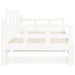 Pat extensibil de zi, alb, 2x(90x200) cm, lemn masiv de pin - WALTI WALTI