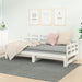 Pat extensibil de zi, alb, 2x(90x200) cm, lemn masiv de pin - WALTI WALTI