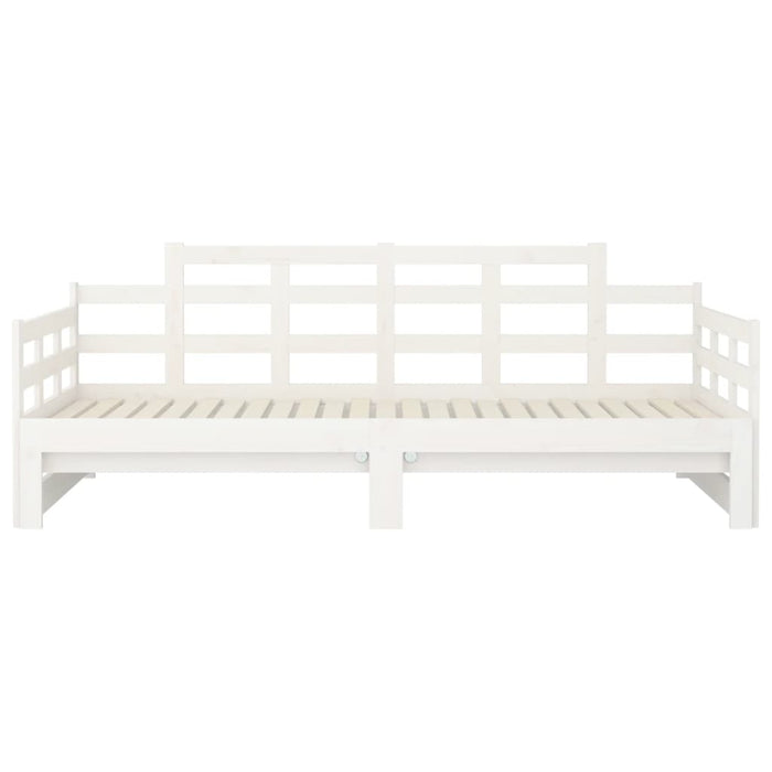 Pat extensibil de zi, alb, 2x(90x190) cm, lemn masiv de pin - WALTI WALTI