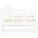 Pat extensibil de zi, alb, 2x(90x190) cm, lemn masiv de pin - WALTI WALTI