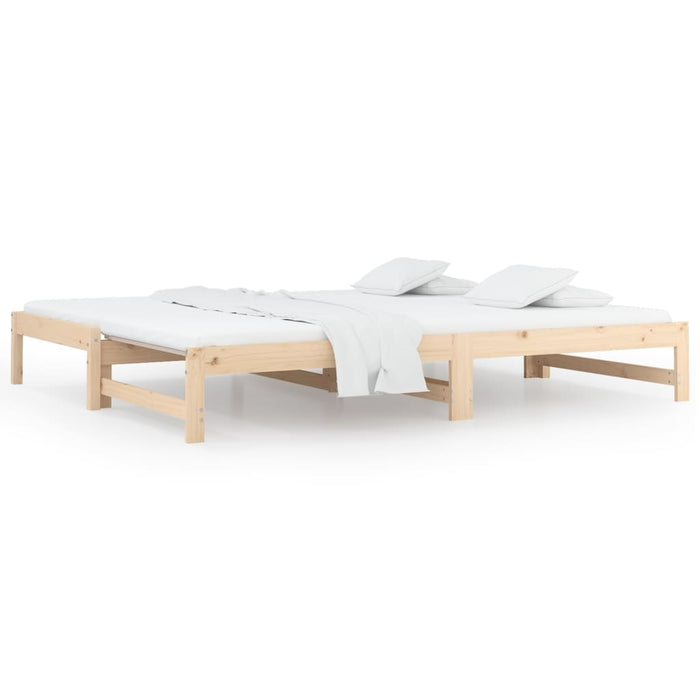 Pat de zi extensibil, 2x(90x200) cm, lemn masiv de pin WALTI