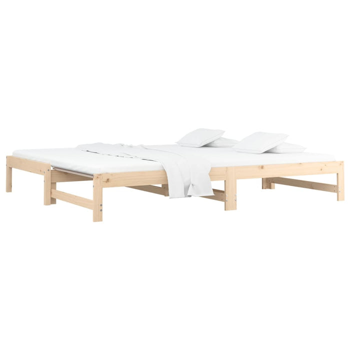 Pat de zi extensibil, 2x(90x200) cm, lemn masiv de pin WALTI