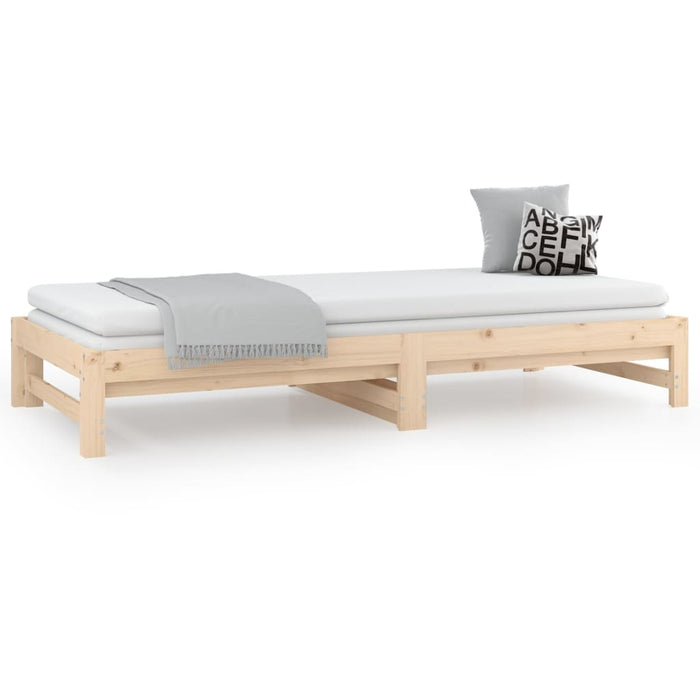 Pat de zi extensibil, 2x(90x200) cm, lemn masiv de pin WALTI